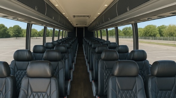 brownsville 50 passenger charter bus inside