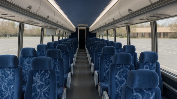 brownsville 56 passenger charter bus inside