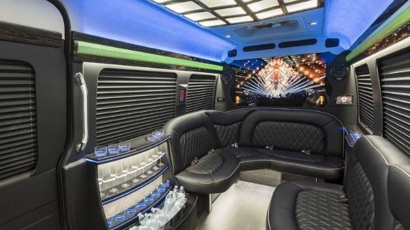 sprinter limo rental interior pharr